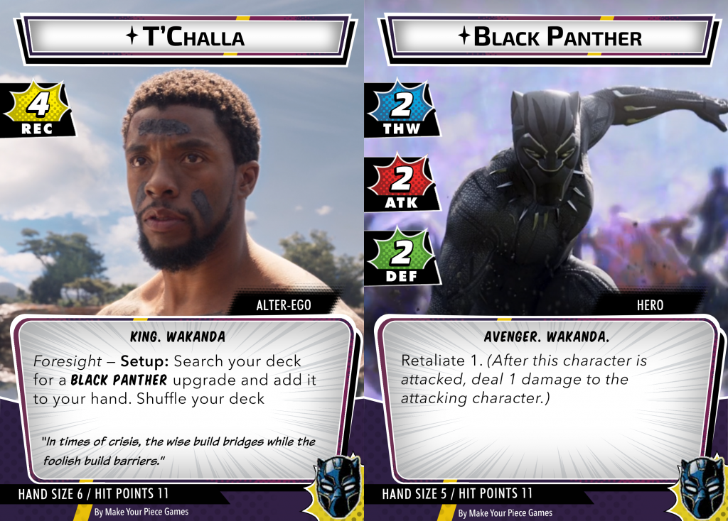 Black Panther T'Challa Chadwick Boseman The Avengers Super Hero Tribute Inspired Artistic Personalised Quote Mouse Pad.