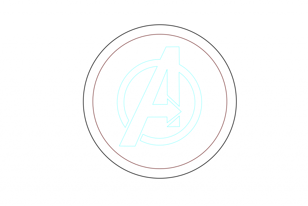 Avengers logo for token tray