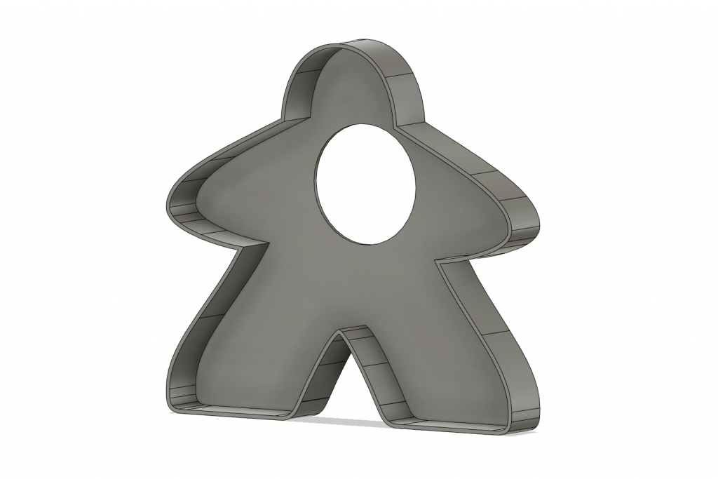 meeple 3d print cookie cutter